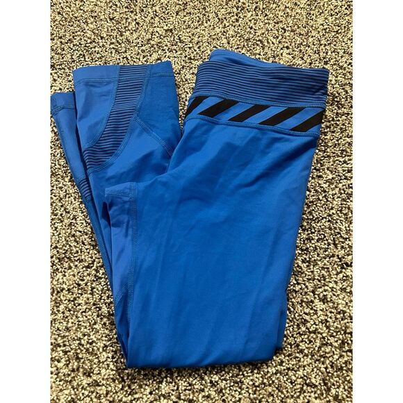 Lululemon capris leggings size 4 blue black.‎ D4 - Picture 1 of 4